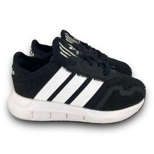 adidas Originals Swift Run X Running Shoes FY2184 Lace Up Black White Toddler 7